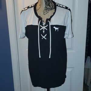 Never worn no tag lace up Pink tshirt